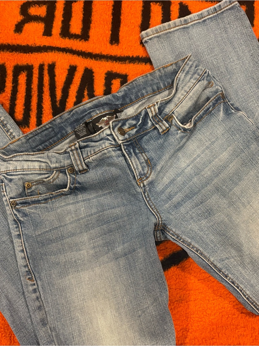 Vintage Harley-Davidson low rise jeans